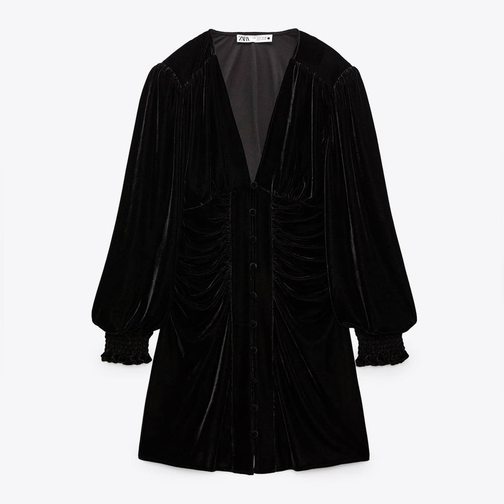 ZARA Black Velvet Dress